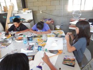 Students in the Children's Art Class at Hopi School
